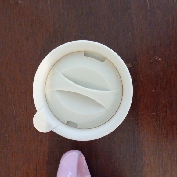 LONGABERGER Woven Traditions Pink Travel Mug with Lid Breast Cancer Ribbon NWOT - Picture 11 of 11